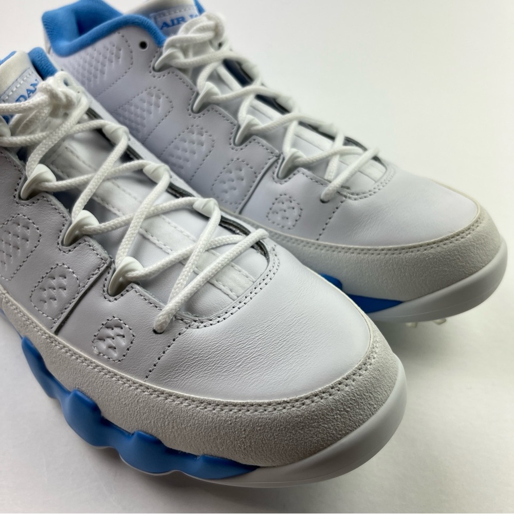 Nike Air Jordan 9 Retro Low Golf White University Blue UNC Mens 10.5 FJ5934-101 - Picture 9 of 12